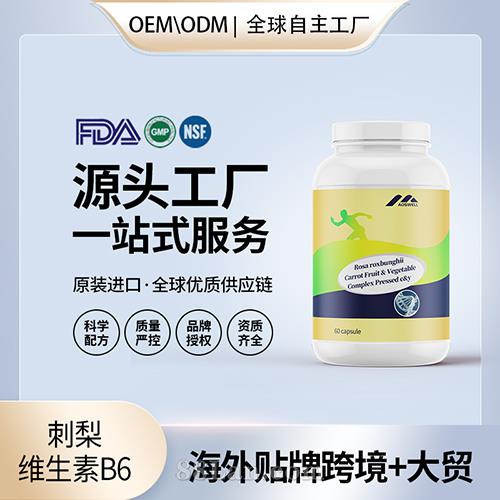 美国原装维生素b6片刺梨复合胡萝卜素胶囊海外源头工厂OEM代加工